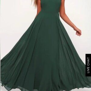Lulu's Green Halter A-line Maxi Dress XL